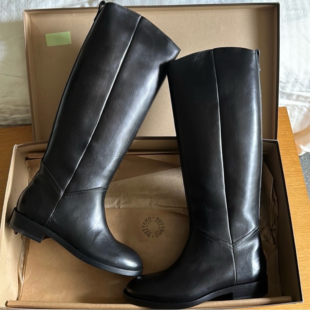 Buttero Italian Leather Tall Knee Length Boots 38